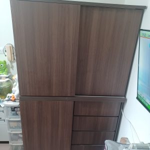 Four-foot sliding door wardrobe (70% new) - Dimensions: 120cm (width) * 61cm (depth) * 200cm (height)