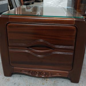 Master Wah Ebony Wood Bedside Table (75% New) Dimensions: 58cm (W) * 43cm (D) * 49cm (H)