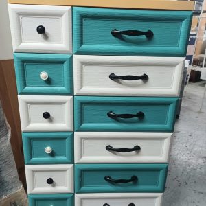 10-DRAWER PLASTIC Cabinet (70% New) Dimensions: 74cm (W) * 33cm (D) * 113cm (H)