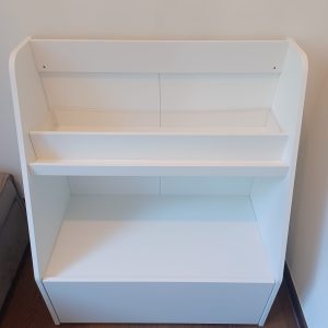 White shelf (75% new) Dimensions: 80cm (W) * 44cm (D) * 97cm (H)